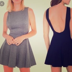 American Apparel Gray Skater Minidress